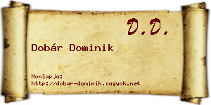 Dobár Dominik névjegykártya
