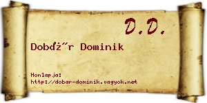 Dobár Dominik névjegykártya