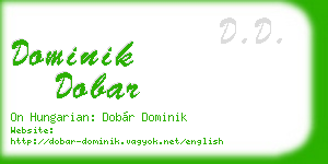 dominik dobar business card